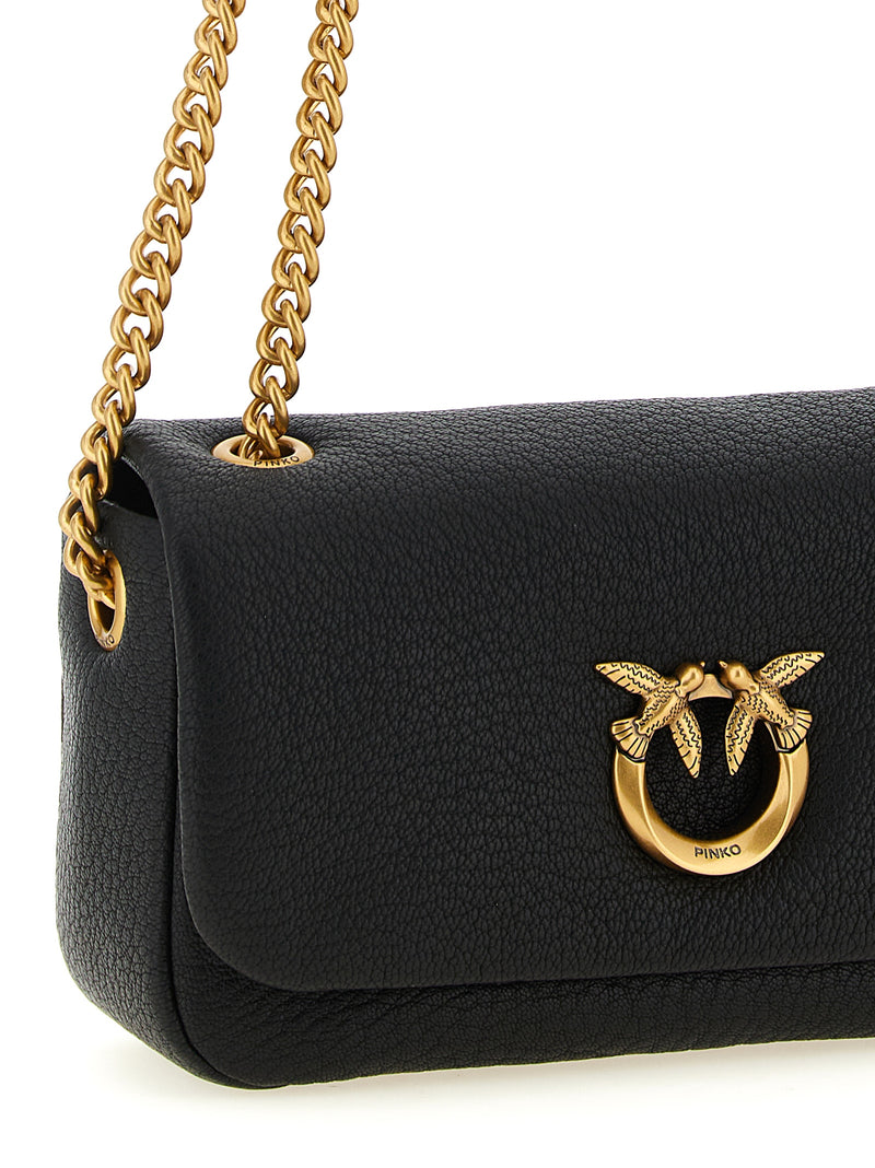 PINKO Black Lamb Leather Shoulder Bag - Elegant & Versatile