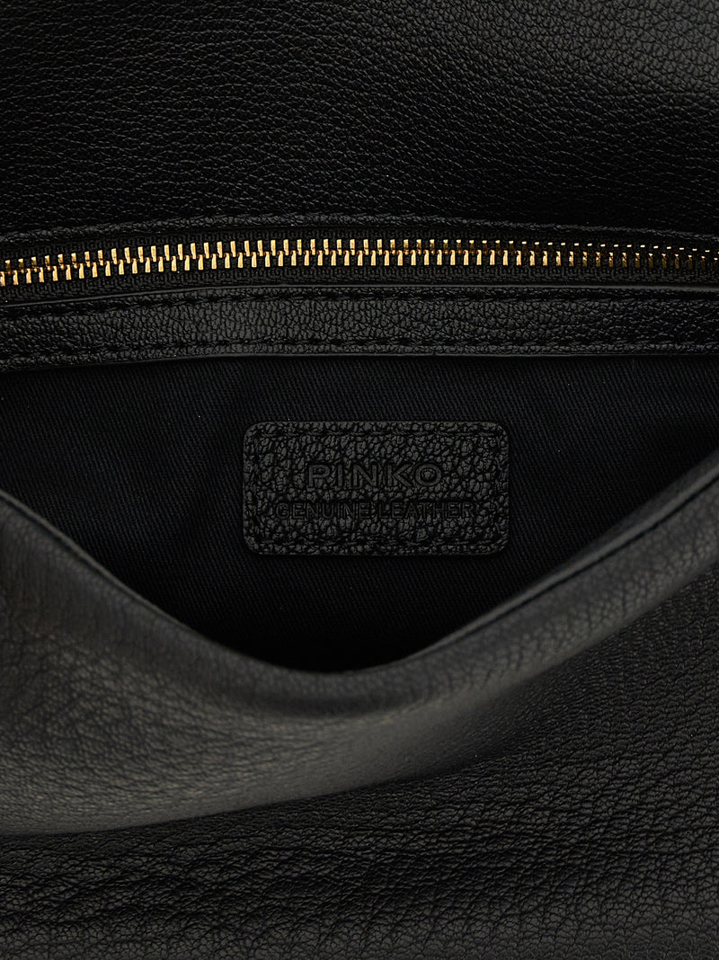 PINKO Black Lamb Leather Shoulder Bag - Elegant & Versatile