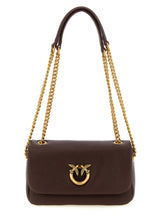 PINKO Brown Lamb Leather Shoulder Bag - Luxury Accessory