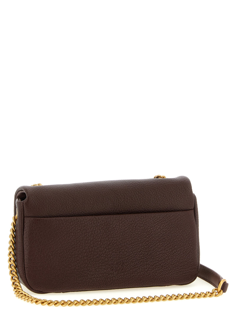PINKO Brown Lamb Leather Shoulder Bag - Luxury Accessory