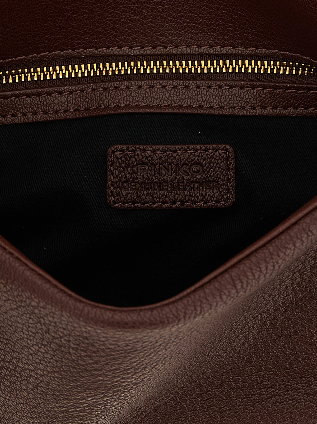 PINKO Brown Lamb Leather Shoulder Bag - Luxury Accessory