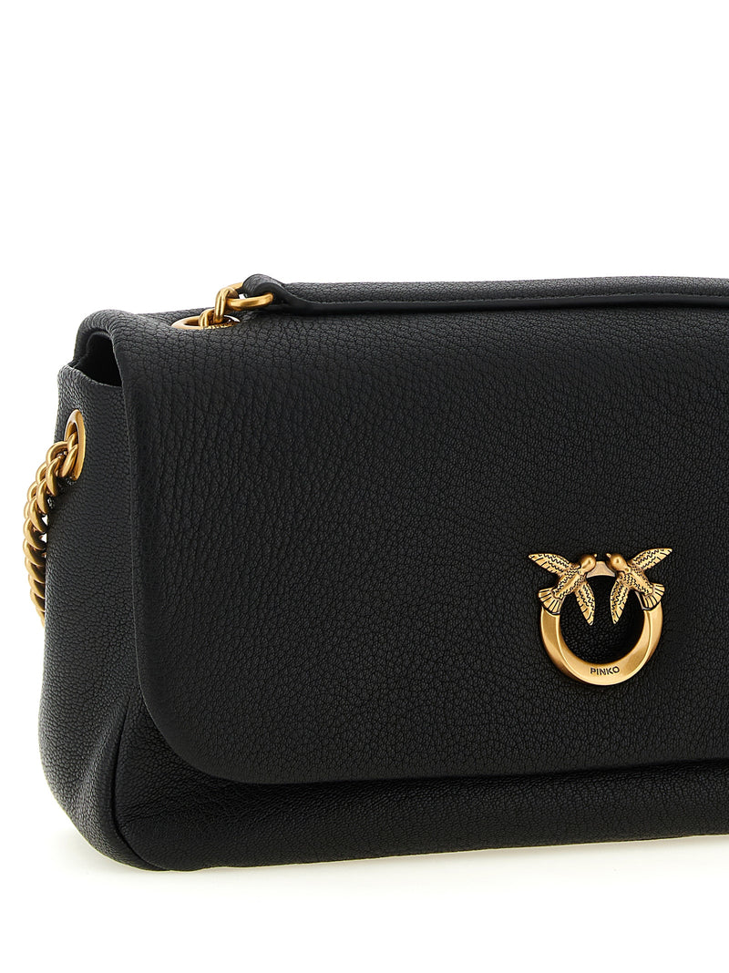 PINKO Black Lamb Leather Shoulder Bag - Luxury Chic