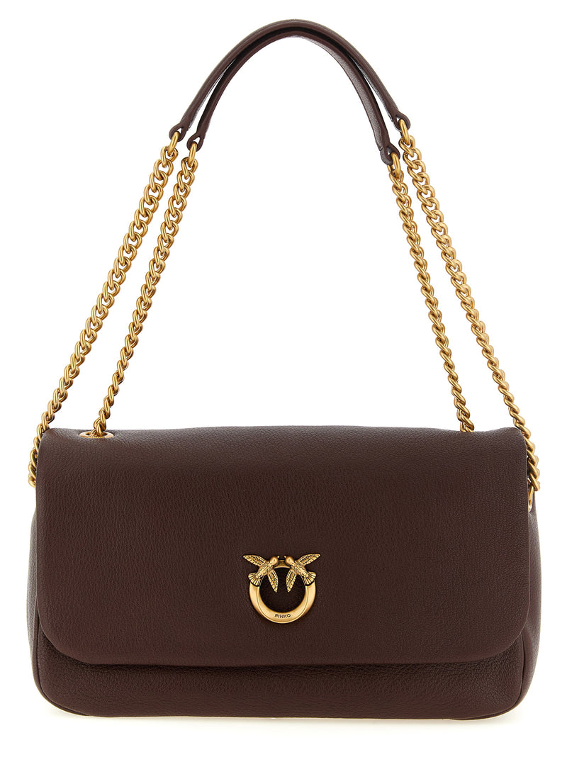 PINKO Brown Lamb Leather Shoulder Bag - Chic & Sophisticated