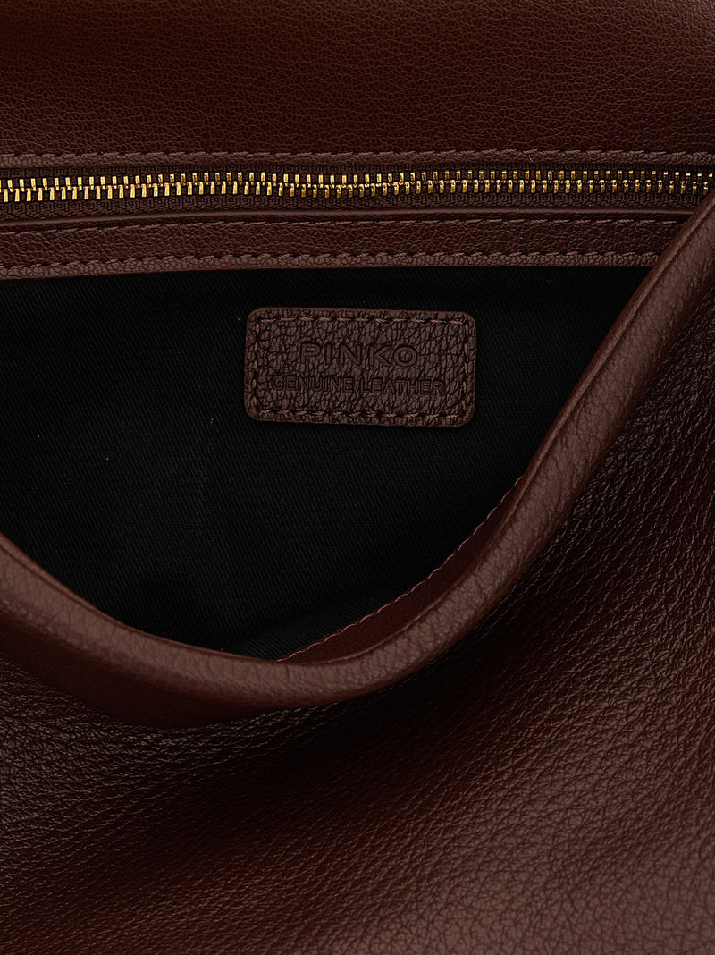 PINKO Brown Lamb Leather Shoulder Bag - Chic & Sophisticated
