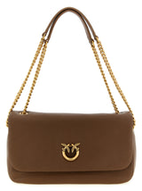 PINKO Brown Lamb Leather Shoulder Bag - Elegant & Chic