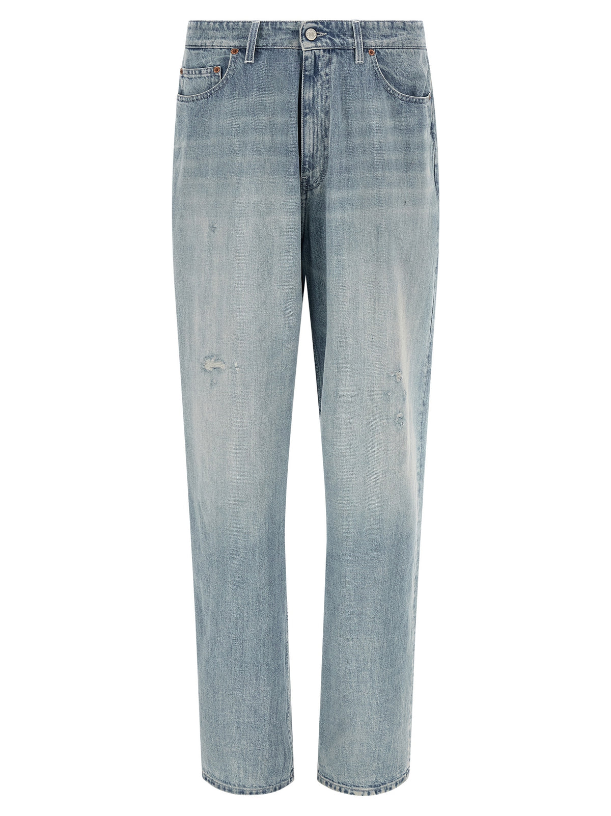 MM6 Maison Margiela Blue Cotton Straight-Leg Jeans