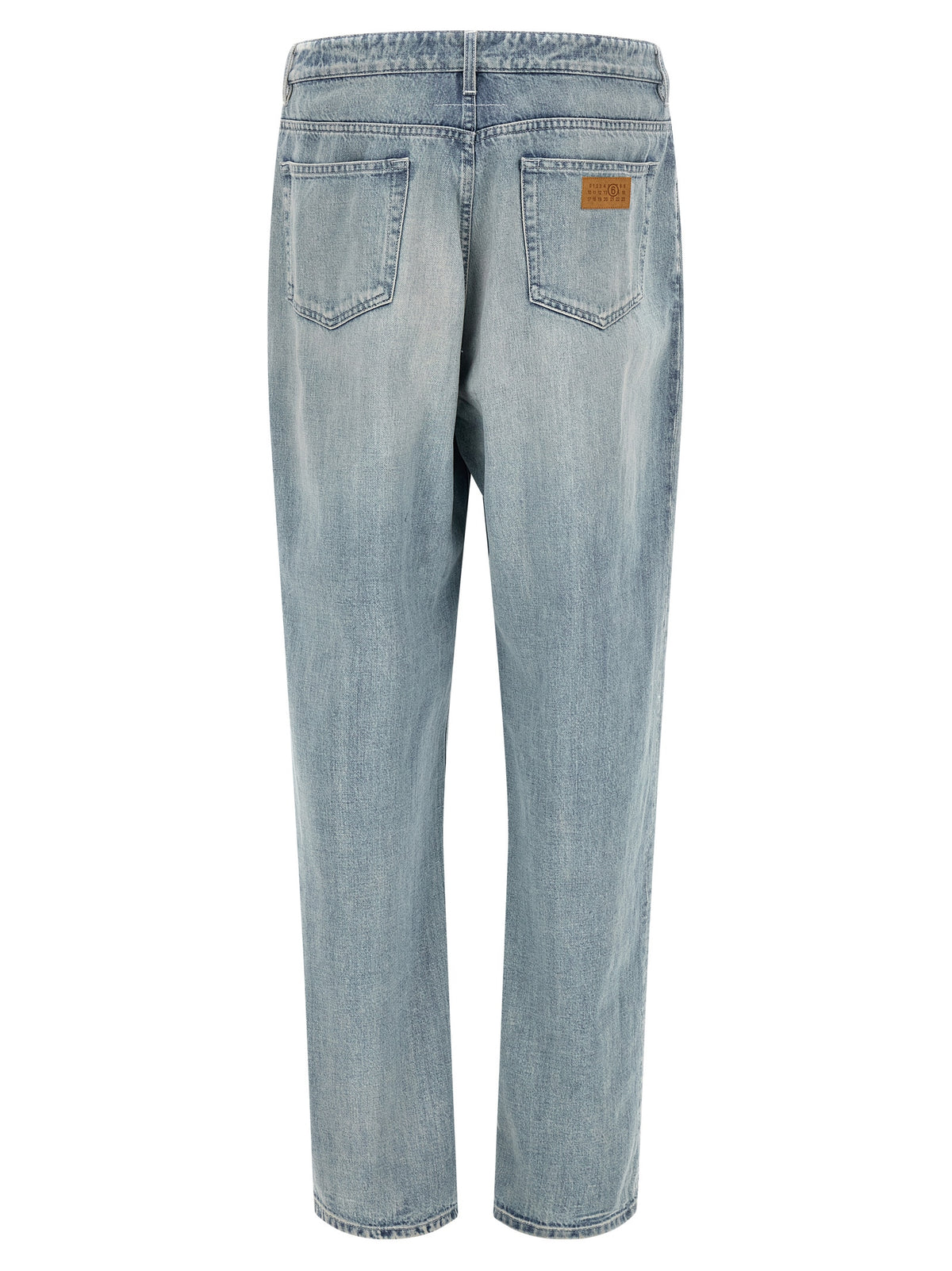 MM6 Maison Margiela Blue Cotton Straight-Leg Jeans