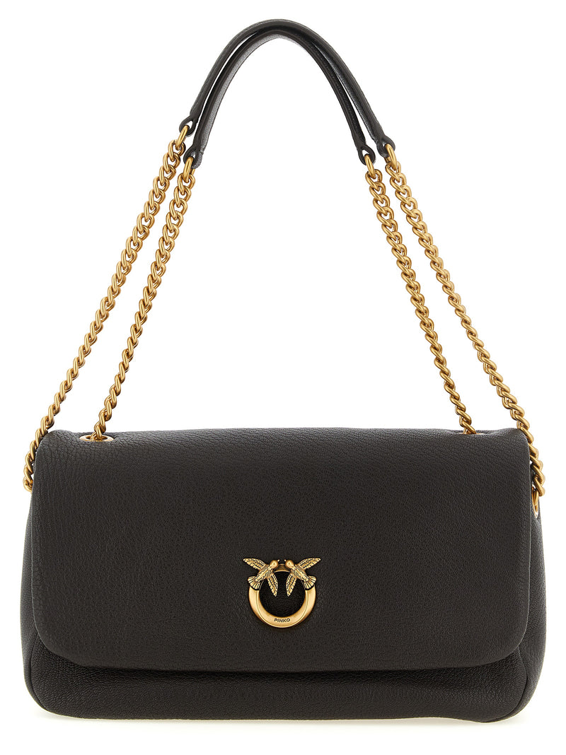 PINKO Brown Lamb Leather Shoulder Bag - Chic Elegance