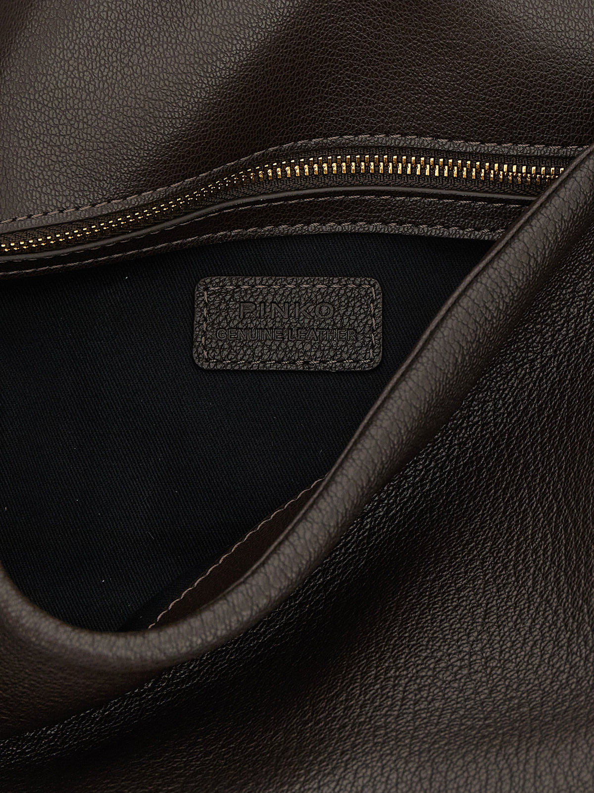 PINKO Brown Lamb Leather Shoulder Bag - Chic Elegance