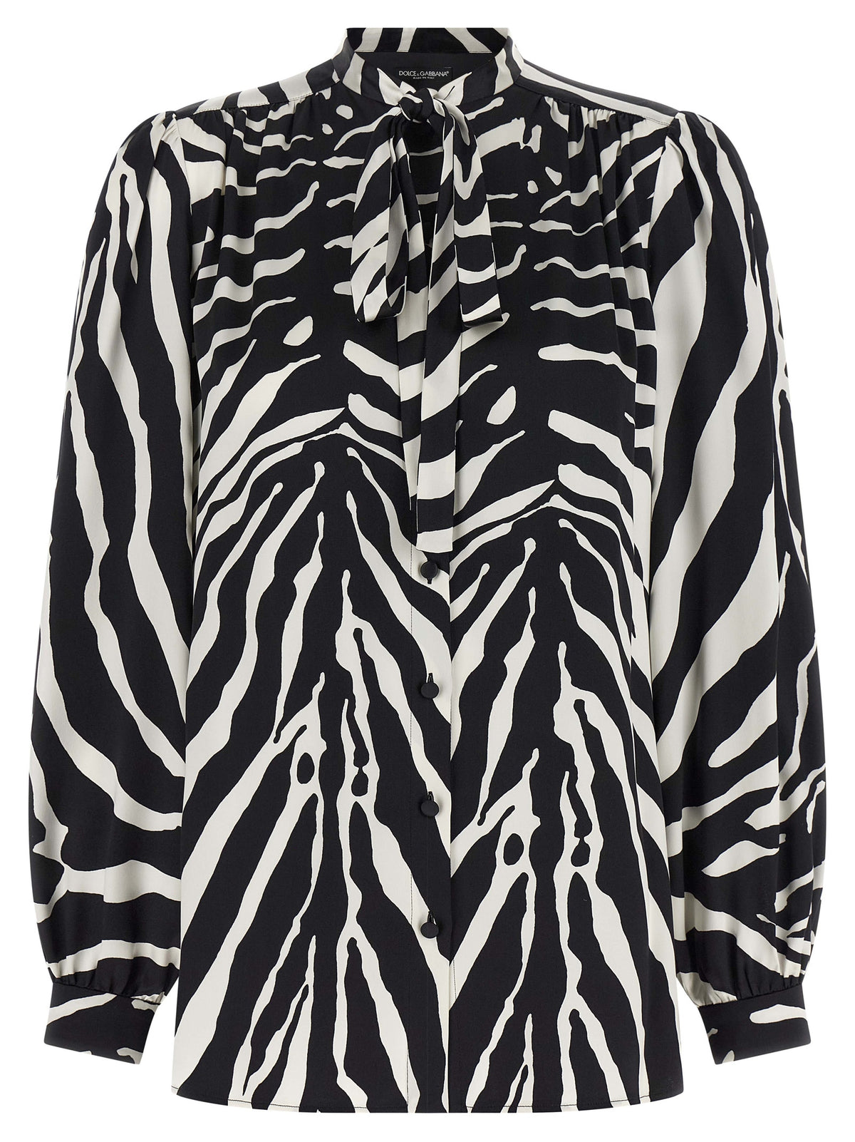 Dolce & Gabbana Bicolor Silk Blouse - Zebra Print