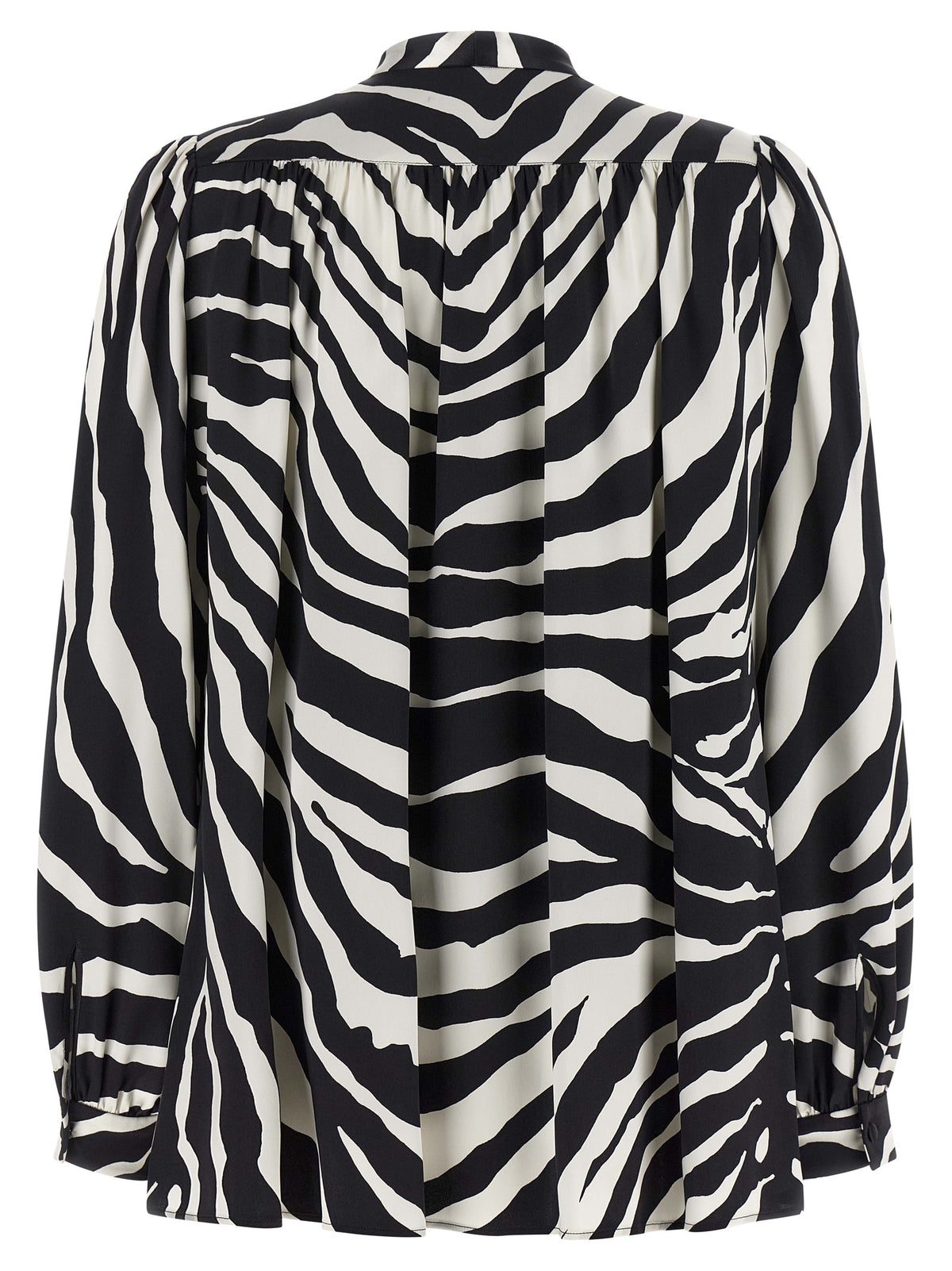 Dolce & Gabbana Bicolor Silk Blouse - Zebra Print