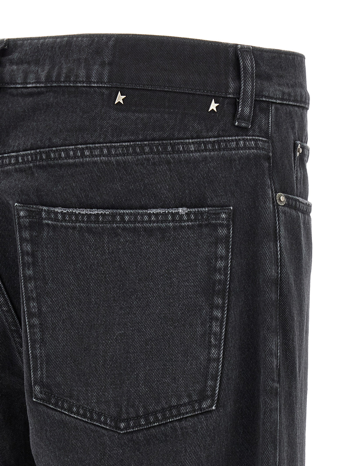 Golden Goose Skate Black Cotton Straight-Leg Jeans