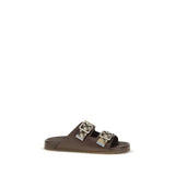 Burberry Brown Goatskin Flat Sandals for Men