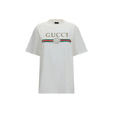 Gucci White Cotton and Silk Jersey T-Shirt for Women