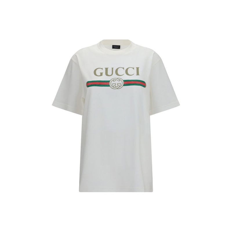 Gucci White Cotton T-Shirt - Essential Luxury Wear