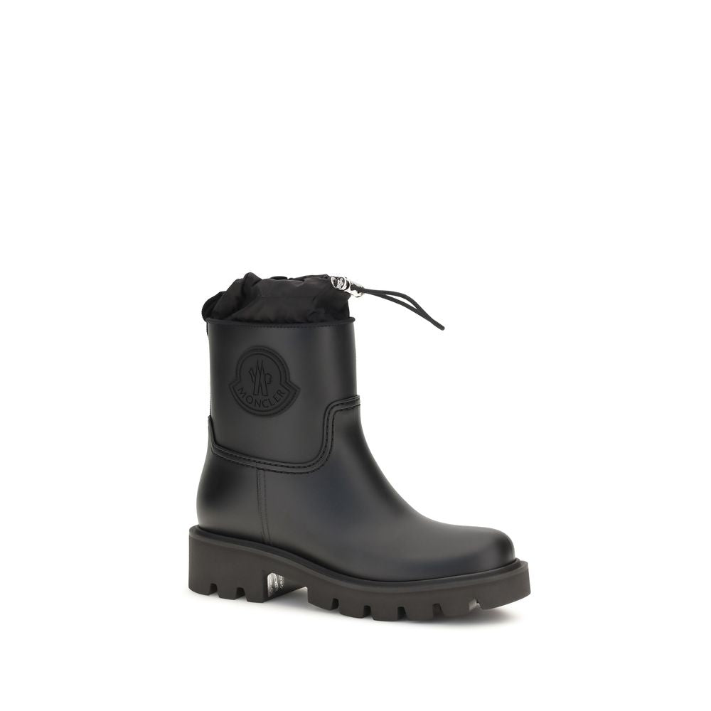 Moncler Kickstream Black PVC Rain Boots for Women