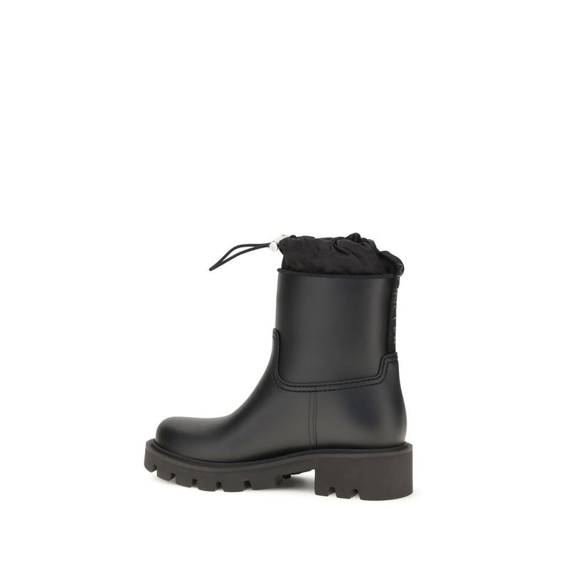 Moncler Kickstream Black PVC Rain Boots for Women