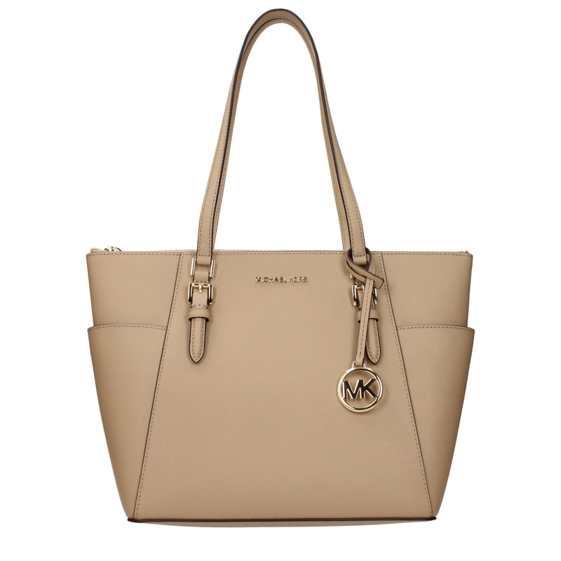 Michael Kors Beige Leather Shoulder Bag - Stylish & Versatile