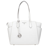Michael Kors Optic White Leather Shoulder Bag