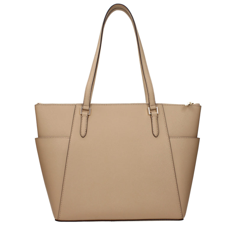 Michael Kors Beige Leather Shoulder Bag - Stylish & Versatile