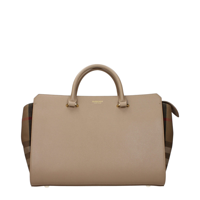 Burberry Beige Leather Handbag - Elegant and Versatile