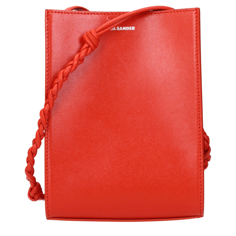 Jil Sander Red Leather Crossbody Bag