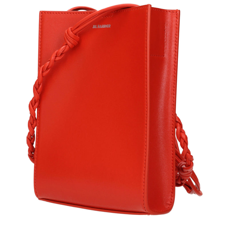 Jil Sander Red Leather Crossbody Bag
