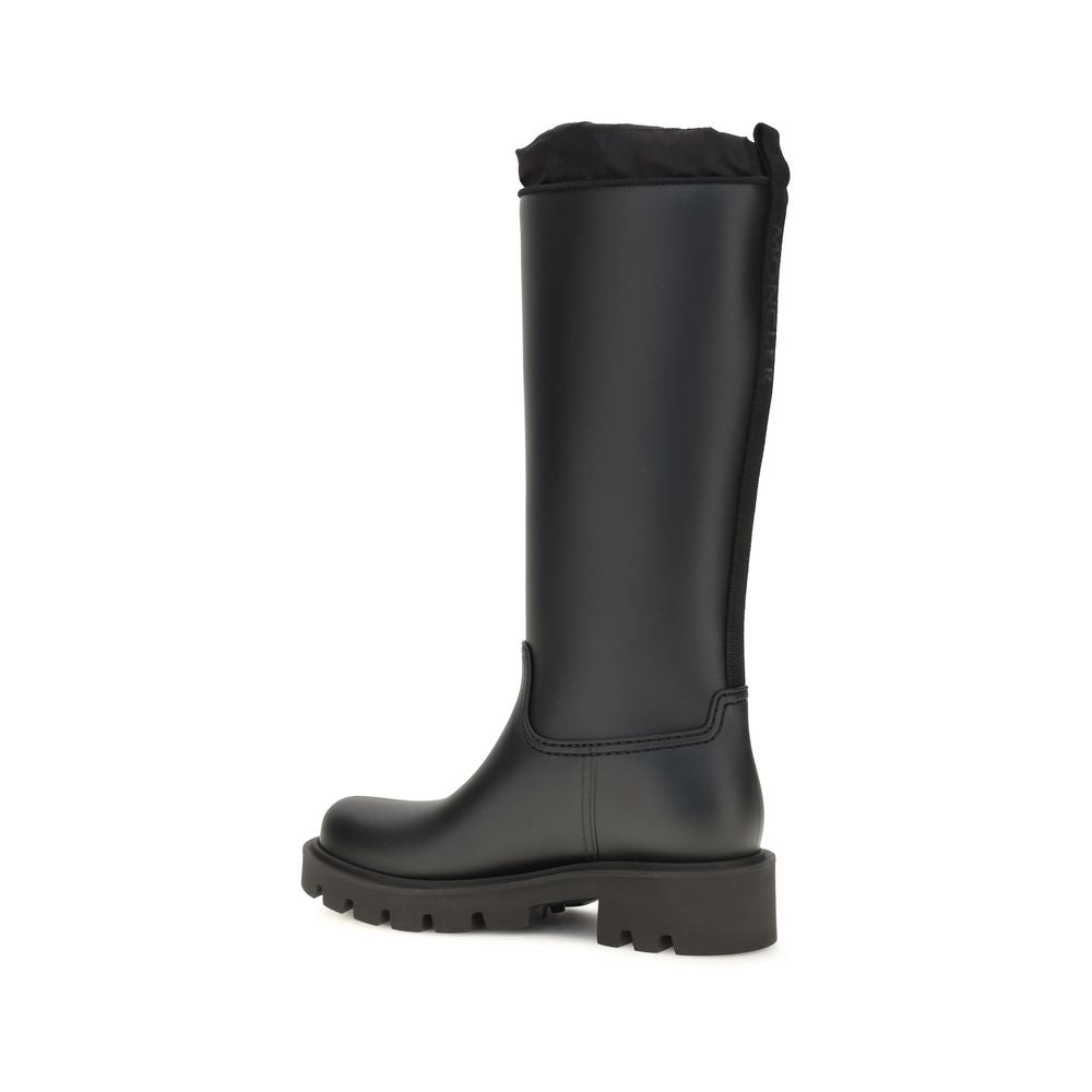 Moncler Black PVC Rain Boots - Kickstream Collection