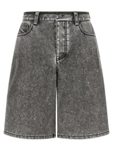 Diesel P-Arlor Gray Polyurethane Bermuda Shorts for Women