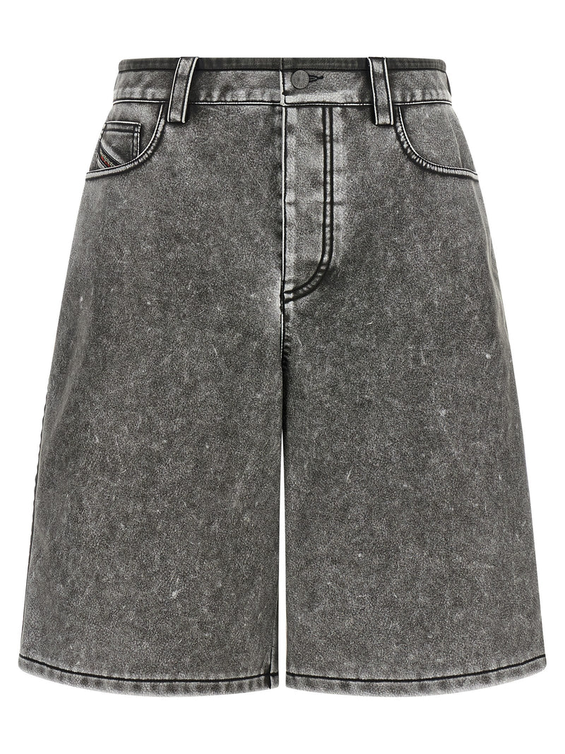 Diesel P-Arlor Gray Polyurethane Bermuda Shorts for Women
