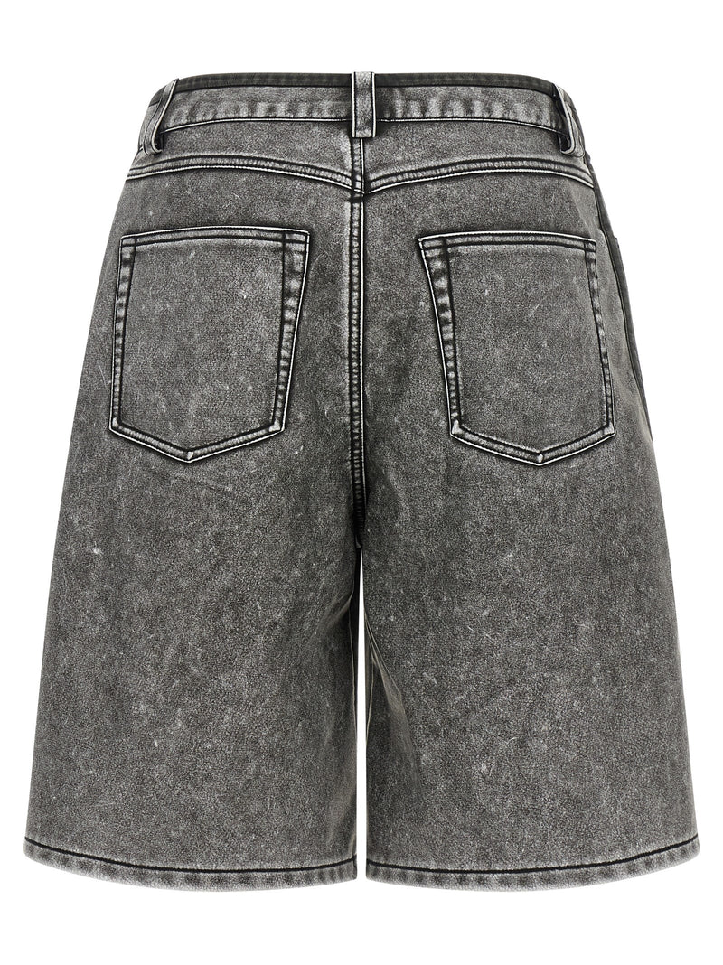 Diesel P-Arlor Gray Polyurethane Bermuda Shorts for Women