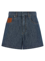 Fendi Blue Cotton Bermuda Shorts - Timeless Elegance