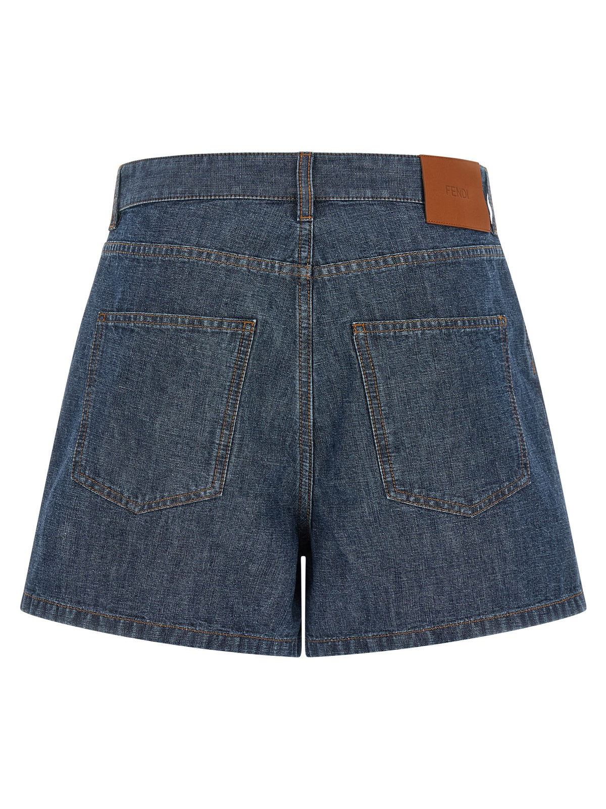 Fendi Blue Cotton Bermuda Shorts - Timeless Elegance