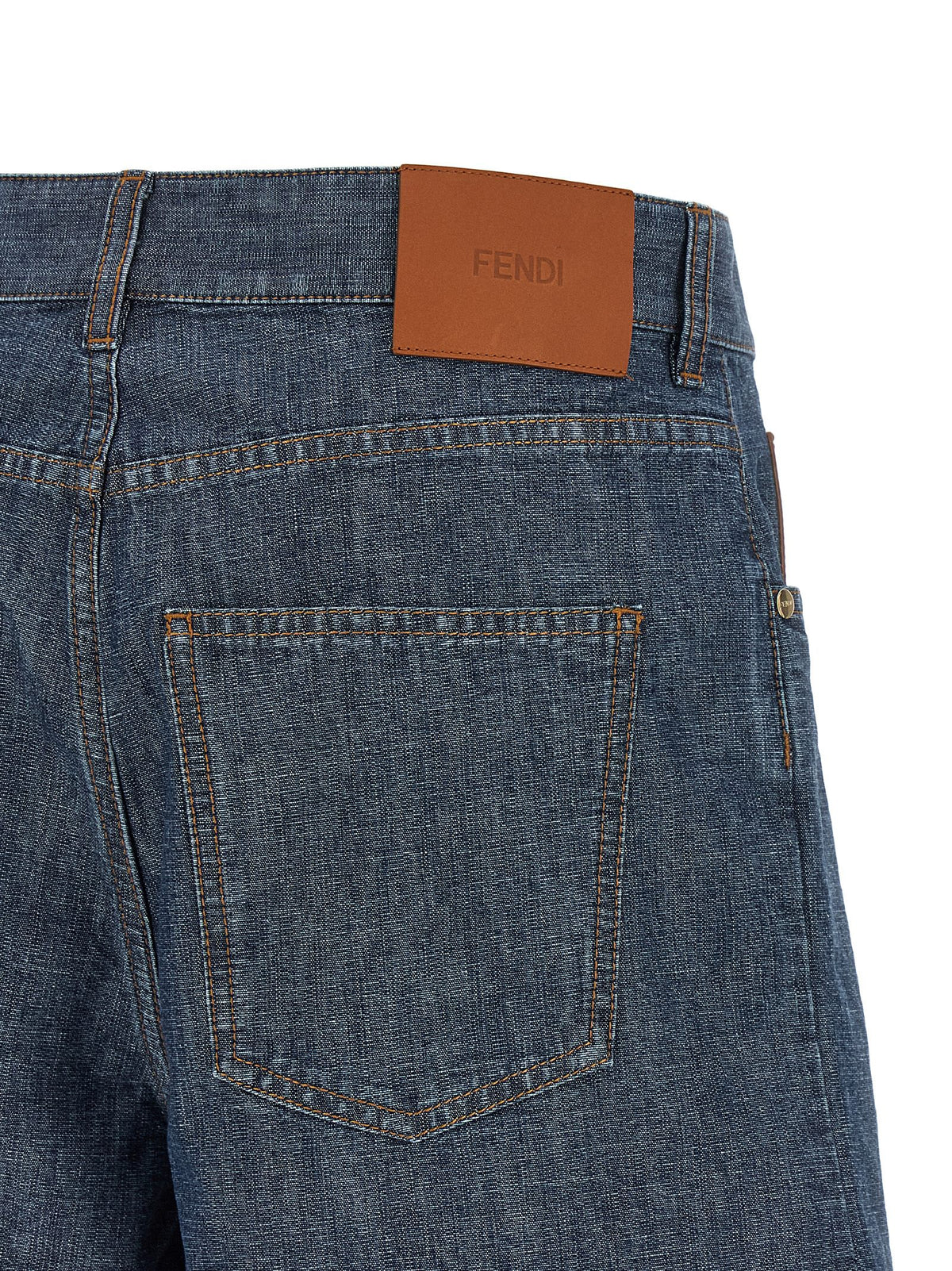 Fendi Blue Cotton Bermuda Shorts - Timeless Elegance