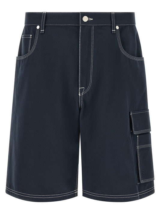 Fendi Blue Cotton Bermuda Shorts - Casual Elegance
