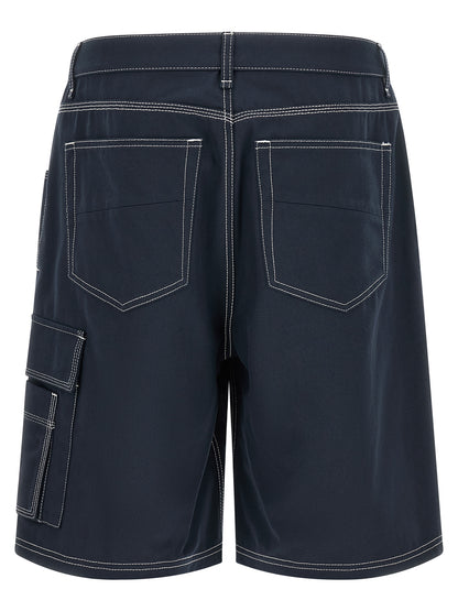 Fendi Blue Cotton Bermuda Shorts