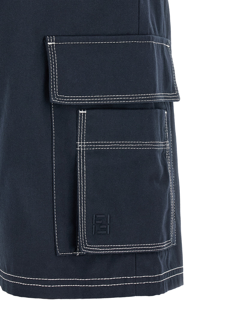 Fendi Blue Cotton Bermuda Shorts - Casual Elegance