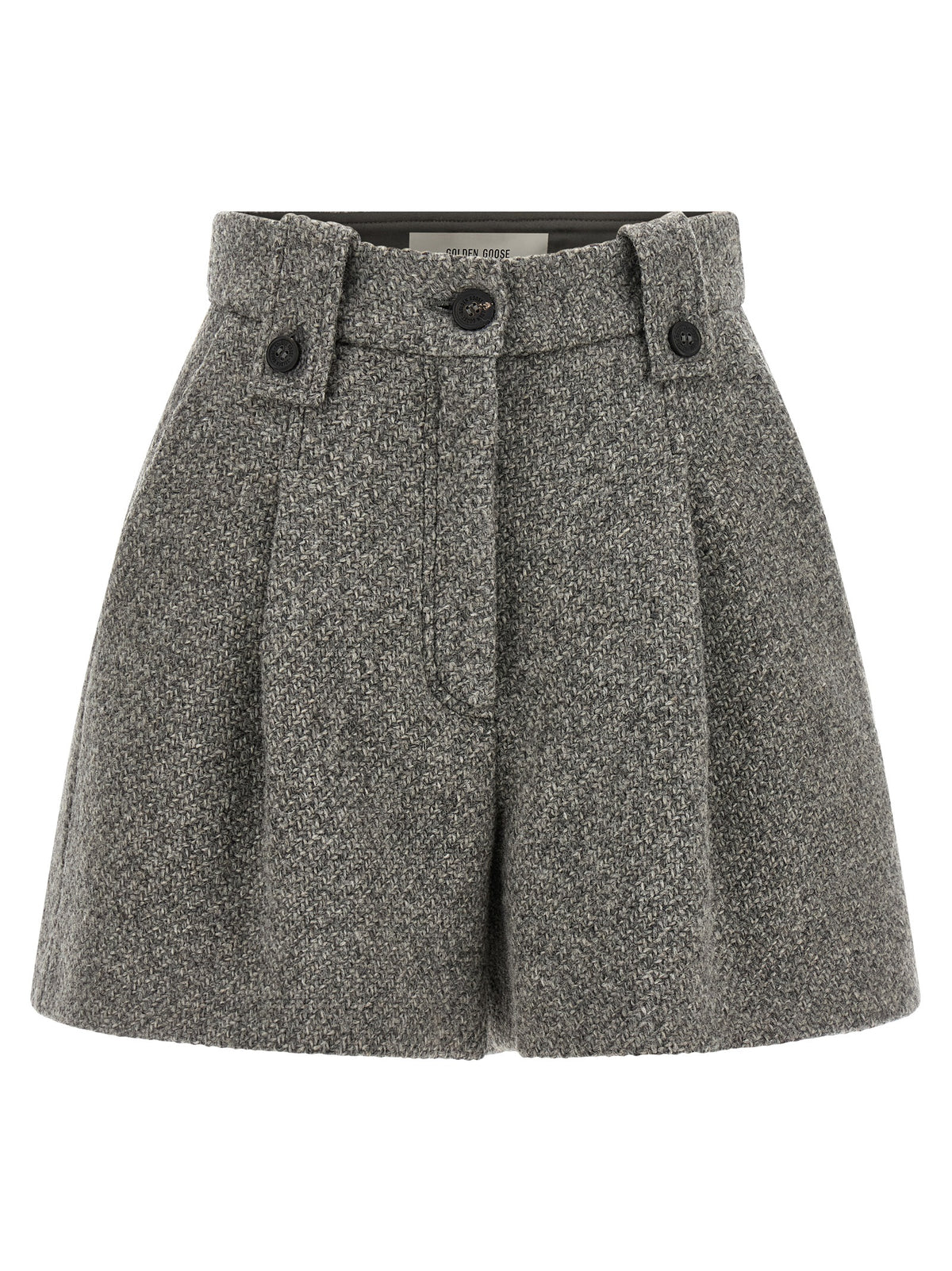Golden Goose Ryanna Gray Virgin Wool Bermuda Shorts