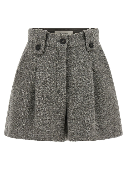 Golden Goose Ryanna Gray Virgin Wool Bermuda Shorts