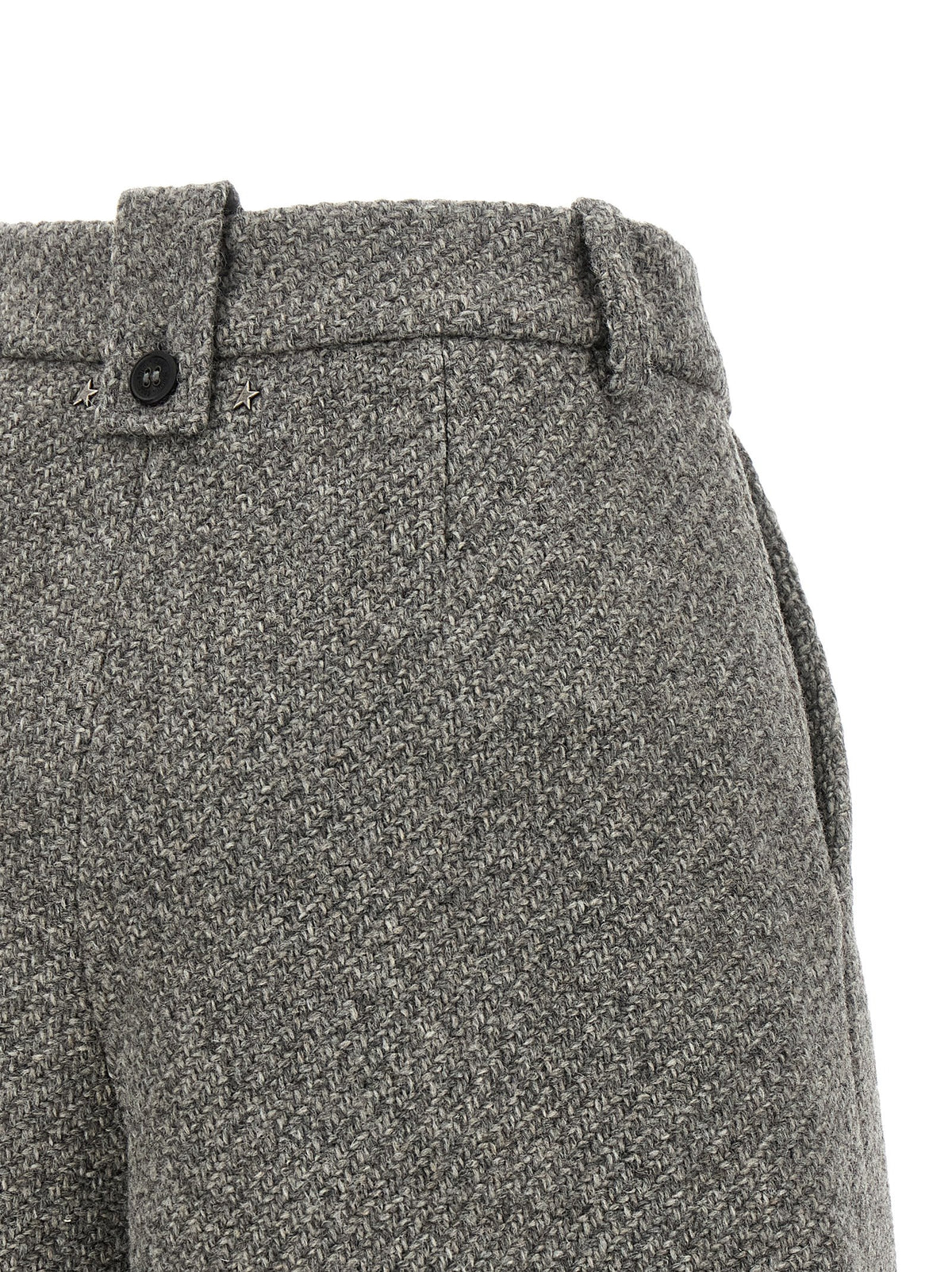 Golden Goose Ryanna Gray Virgin Wool Bermuda Shorts