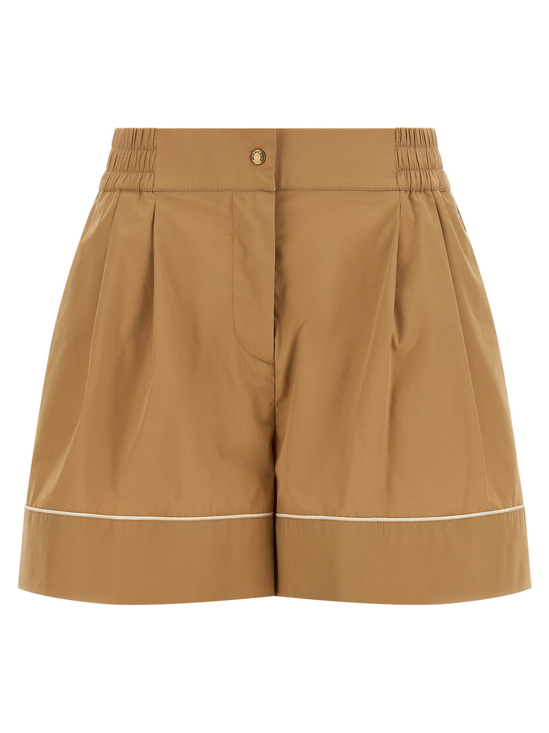 Moncler Beige Nylon Bermuda Shorts for Women