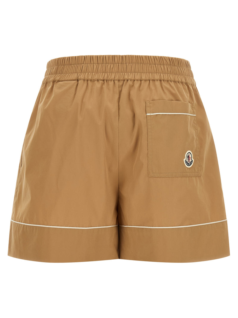 Moncler Beige Nylon Bermuda Shorts for Women