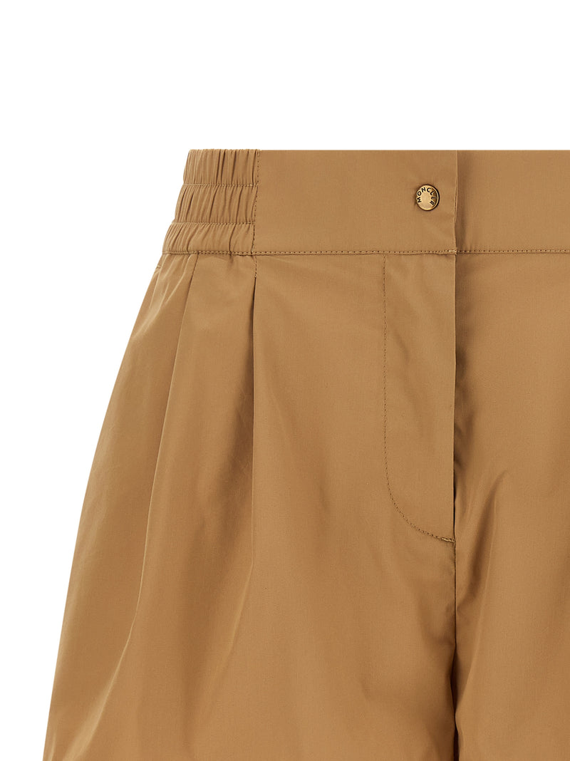 Moncler Beige Nylon Bermuda Shorts for Women