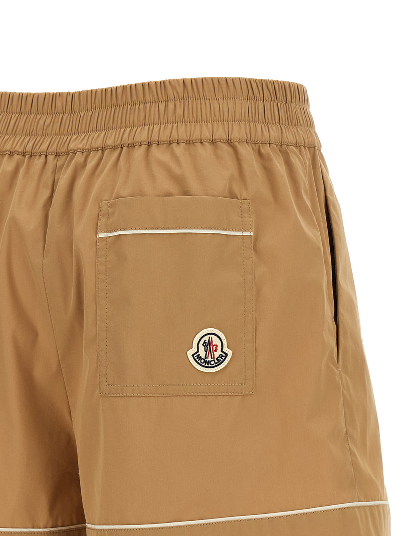 Moncler Beige Nylon Bermuda Shorts for Women
