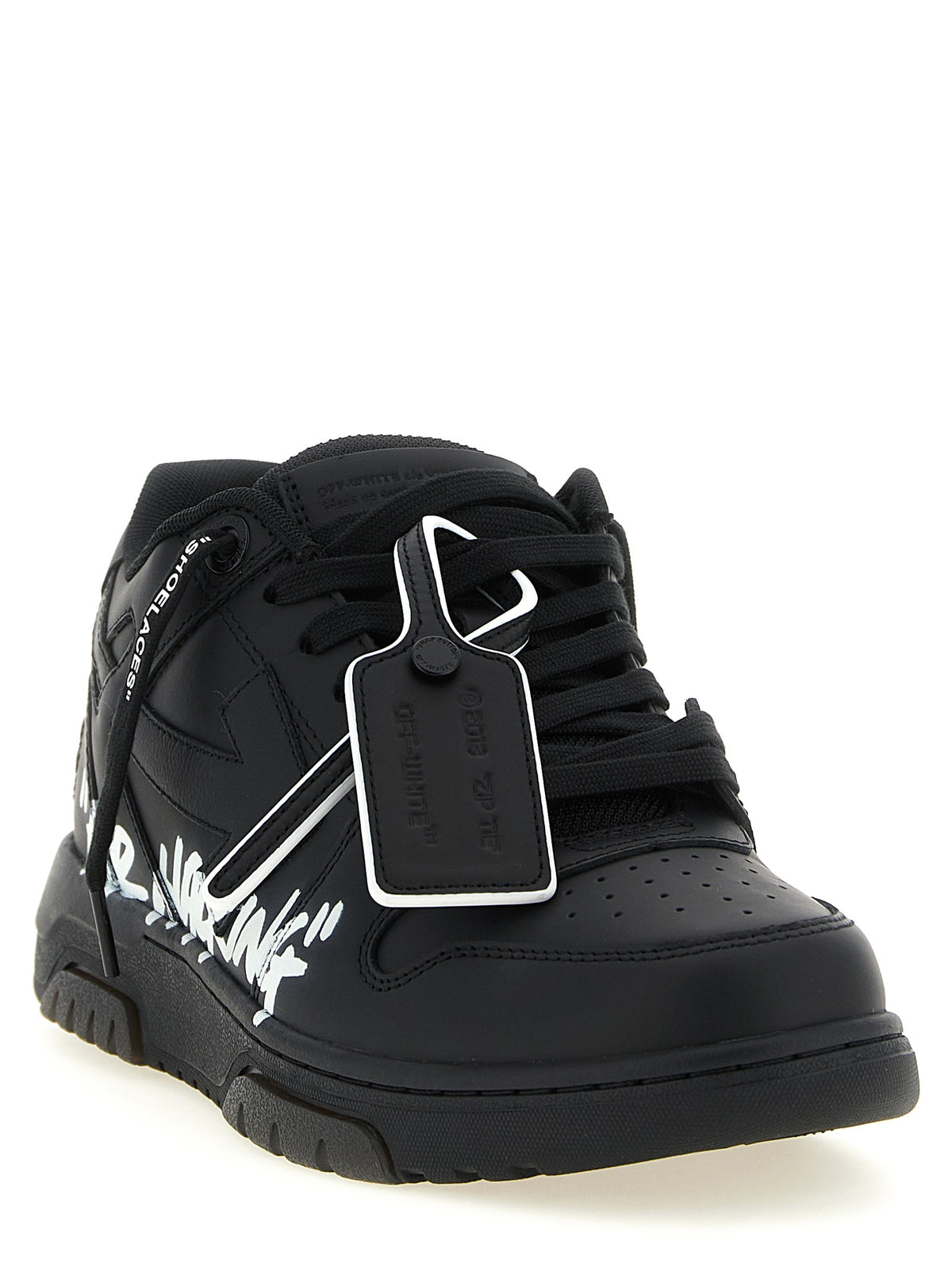 Off-White Bicolor Calfskin Low Top Sneakers for Men