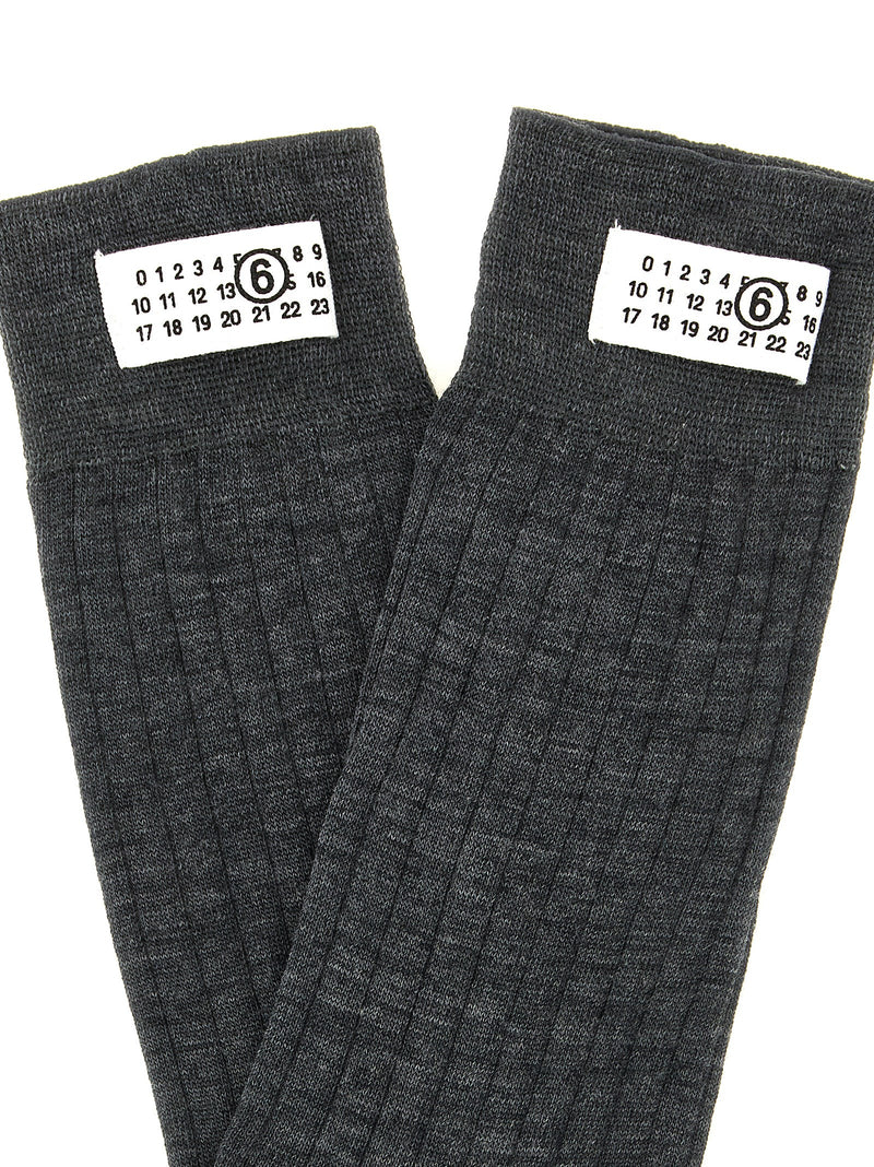 MM6 Maison Margiela Gray Wool Socks - Stylish & Comfortable