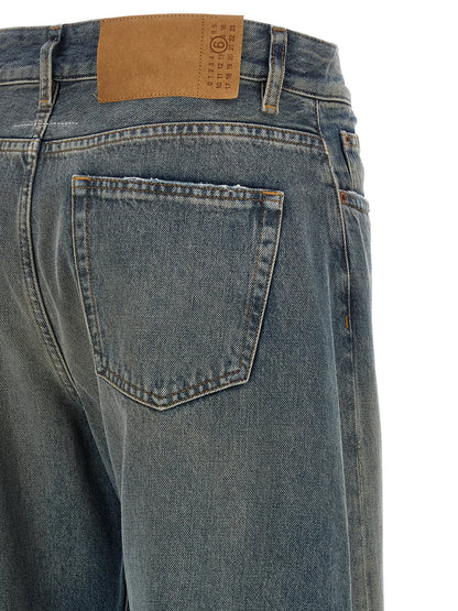 MM6 Maison Margiela Blue Cotton Jeans Denim
