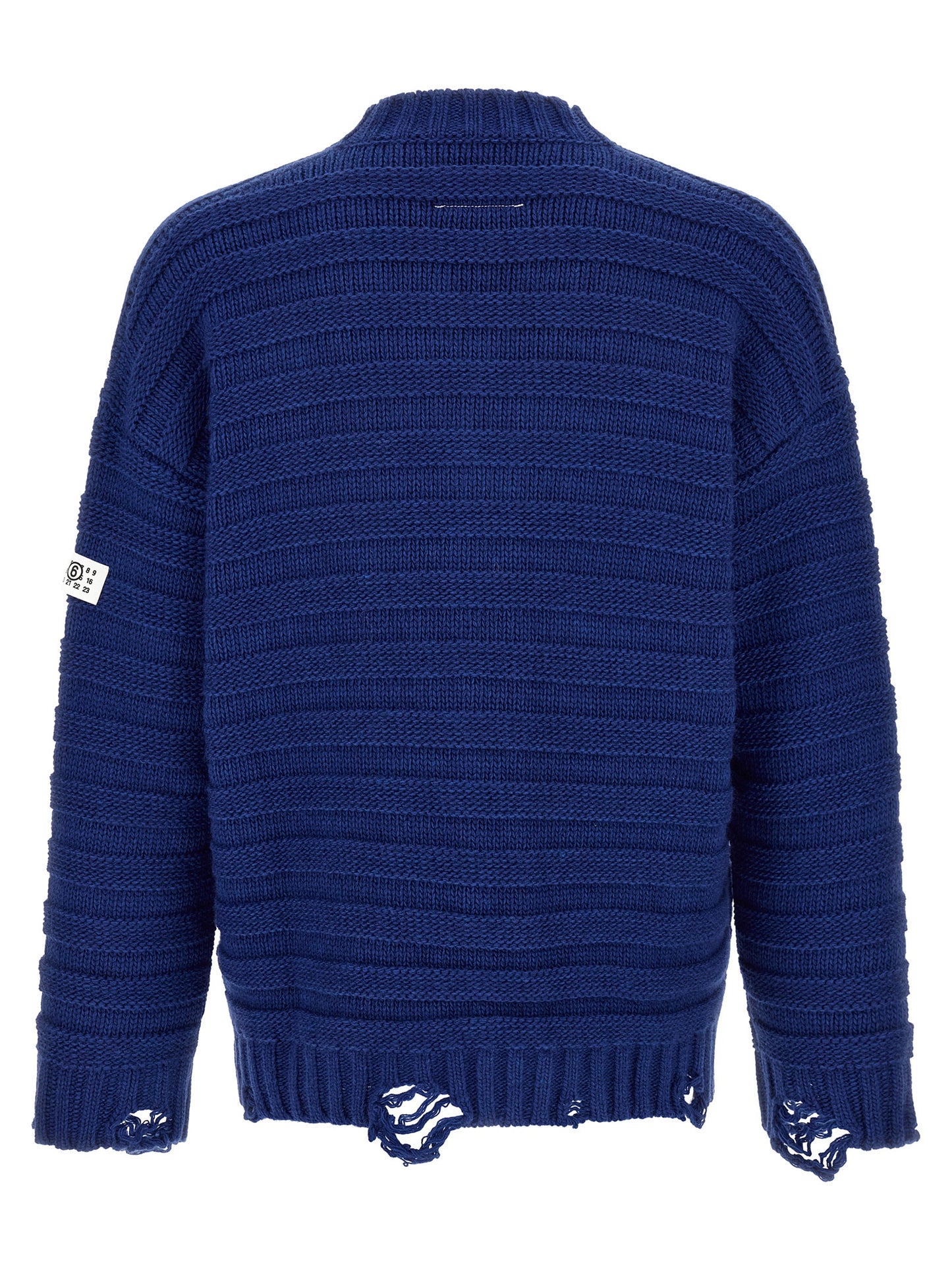 MM6 Maison Margiela Blue Virgin Wool Cardigan
