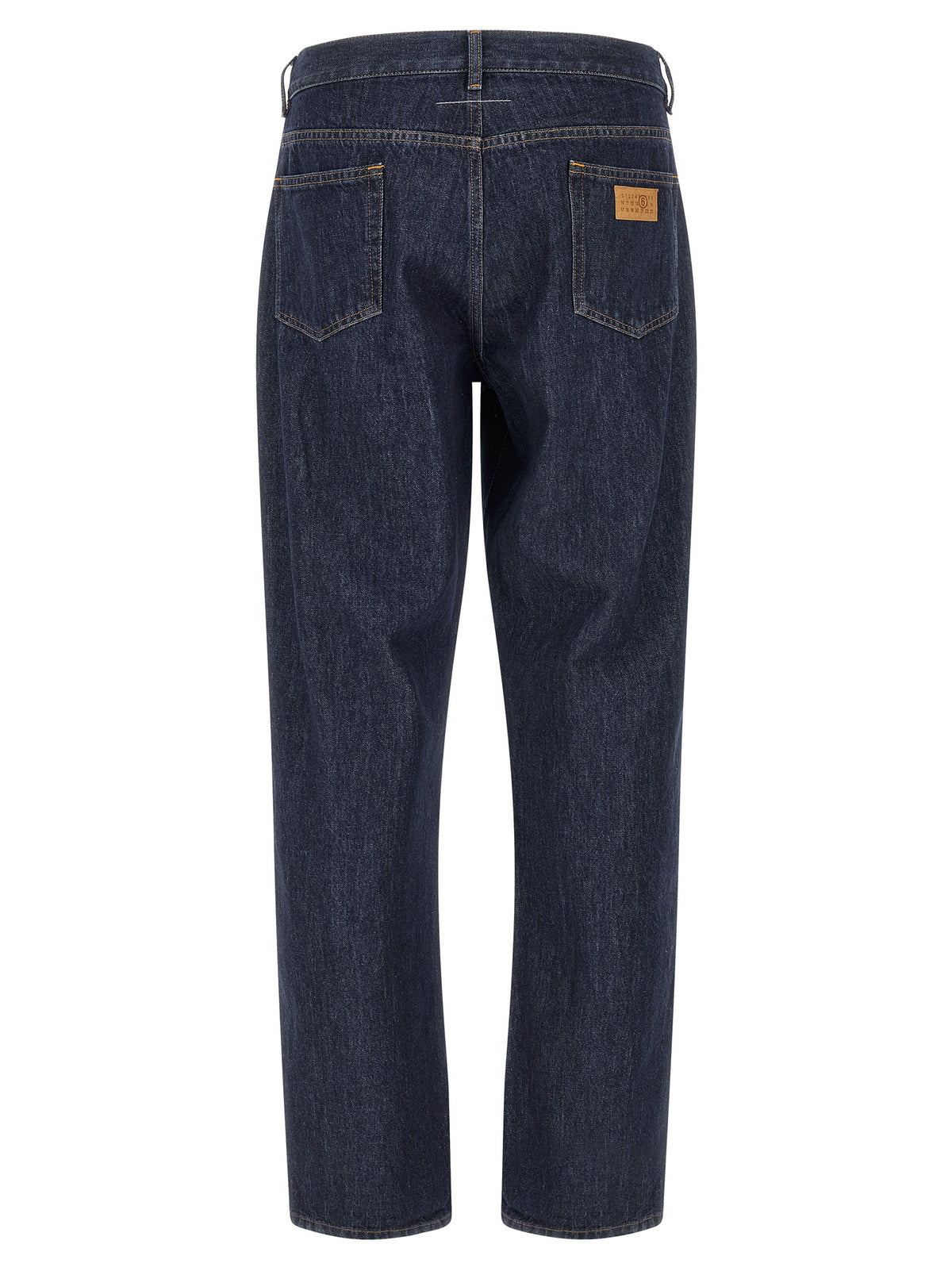 MM6 Maison Margiela Blue Cotton Straight-Leg Jeans