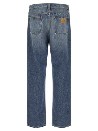 MM6 Maison Margiela Blue Cotton Straight-Leg Jeans